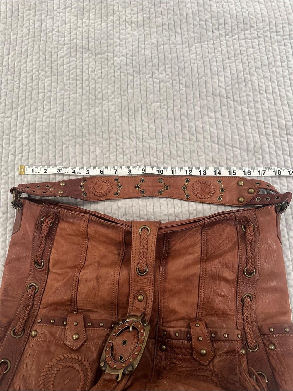 Betsey Johnson Y2K Vintage Authentic Genuine Leather Boho Bag - Picture 15 of 16